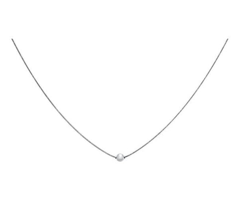 Cape Cod Sterling Silver 20” Snake Chain Necklace with Silver Bead