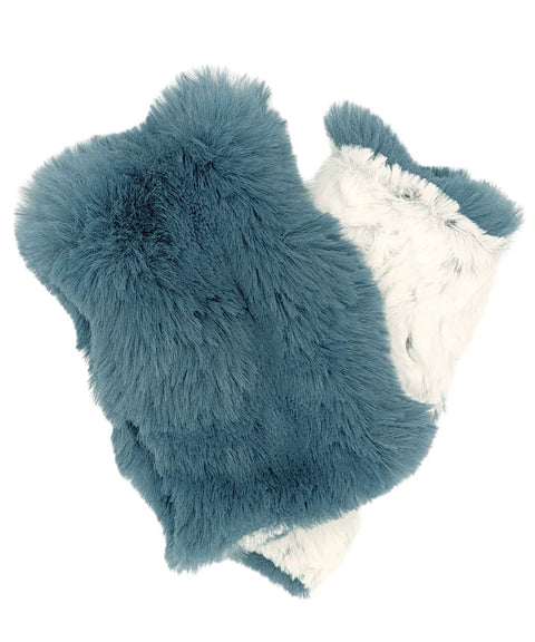 Pandemonium Fingerless Faux Fur Gloves Reversible - 10  Color Combos Available