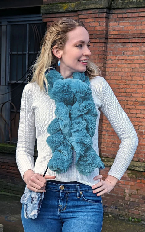 Pandemonium Faux Fur Scrunchy Scarf -Multiple Colors Available