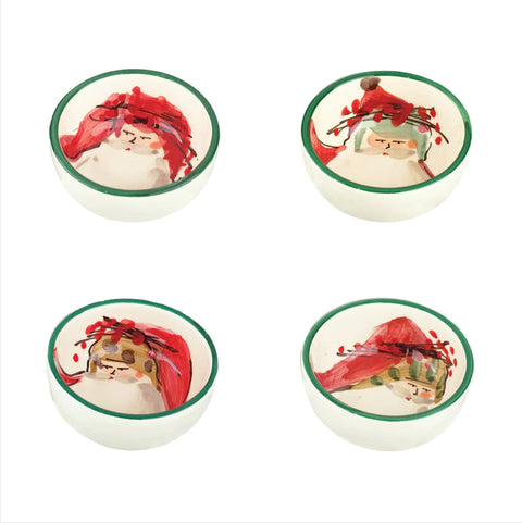 Vietri Old St. Nick Assorted Condiment Bowls - Set of 4