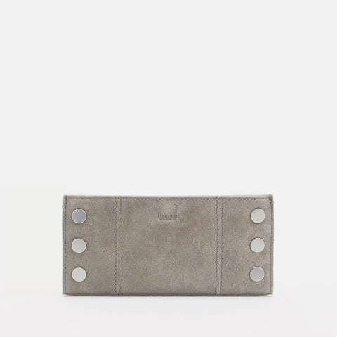Hammitt 110 North Pewter Brushed Silver Bifold Leather Wallet