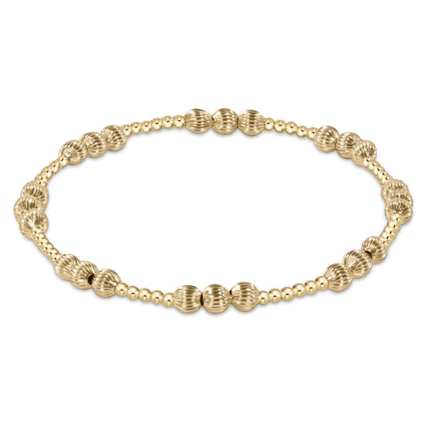 enewton dignity joy pattern 4mm bead bracelet - gold