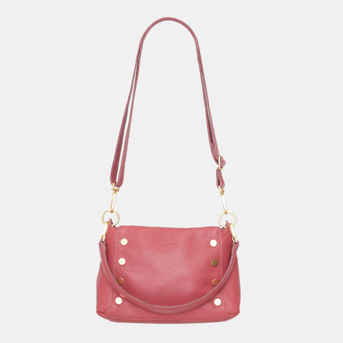 Hammitt Bryant Medium Rouge Pink/Brushed Gold Leather Crossbody/Shoulder Bag