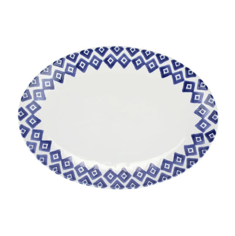 Vietri Santorini Large Diamond Oval Platter