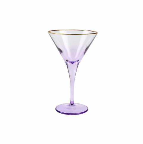 Vietri Rainbow Amethyst Martini Glass