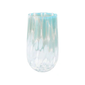 Vietri Nuvola Light Blue and White High Ball Glass