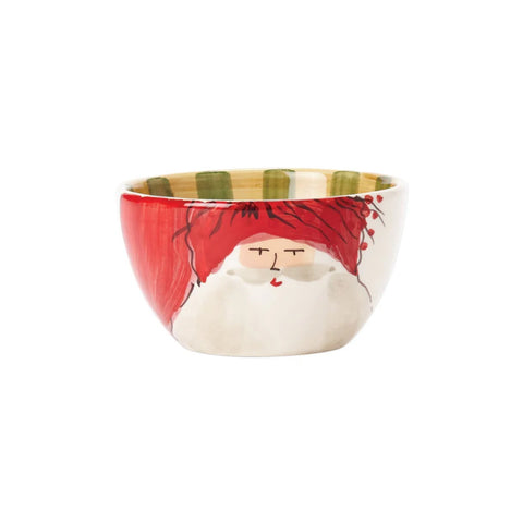 Vietri Old St. Nick Cereal Bowl - Red Hat