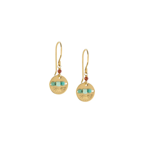 Laura J Turquoise Sunset Earrings