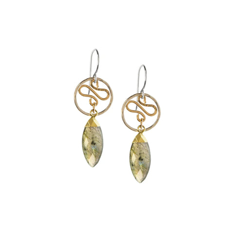 Laura J Serpent Sunrise Earrings