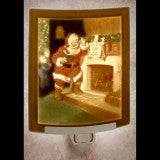 The Porcelain Garden Santa’s Surprise Colored Curved Night Light