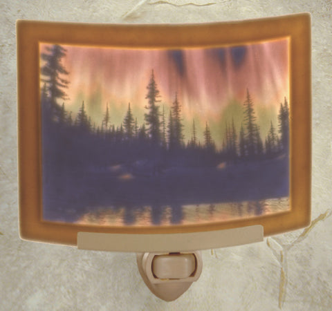 The Porcelain Garden Northern Lights Colored Curved Night Light