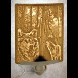 The Porcelain Garden Wolves Curved Night Light