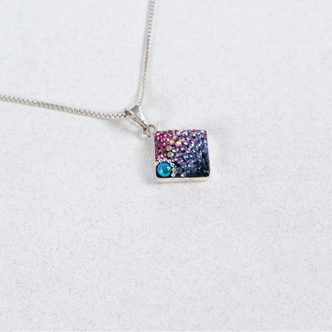 Mosaico Diamond Shaped Pendant Necklace