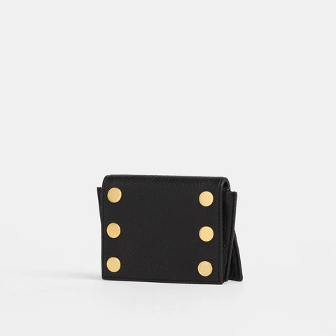 Hammitt Allen Black/Brushed Gold Red Zip Wallet