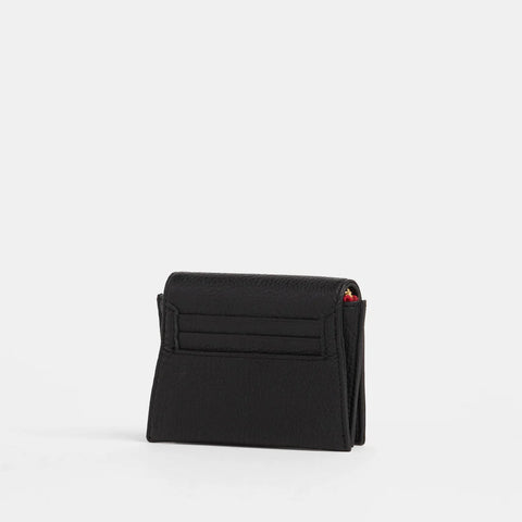 Hammitt Allen Black/Brushed Gold Red Zip Wallet