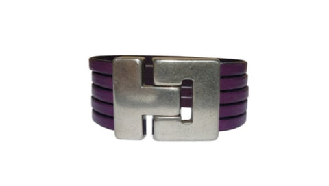 JBJ Women’s Barcelona Purple Leather Bracelet