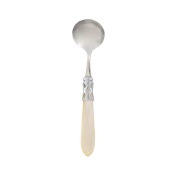 Vietri Aladdin Ivory Brilliant Sauce Ladle