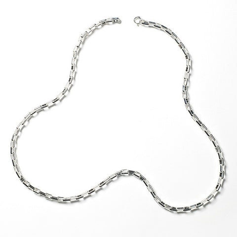 Sterling Silver Elongated Box Chain - Two Lengths Available