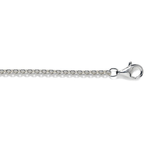 Sterling Silver 2.2mm Rounded Box Chain - Two Lengths Available