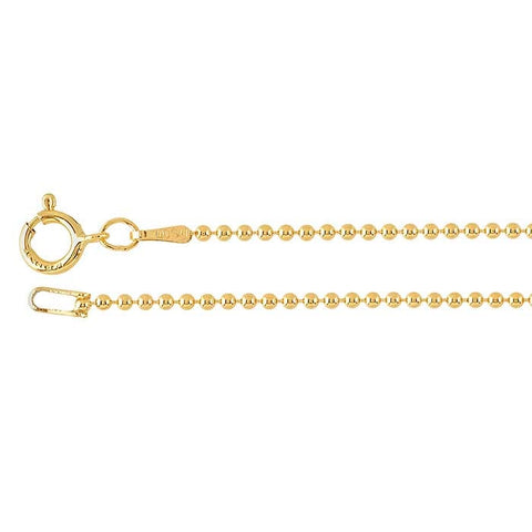 Rio Grande Yellow Gold Filled 1.5mm Rice Bead Chain - Multiple Lengths Available