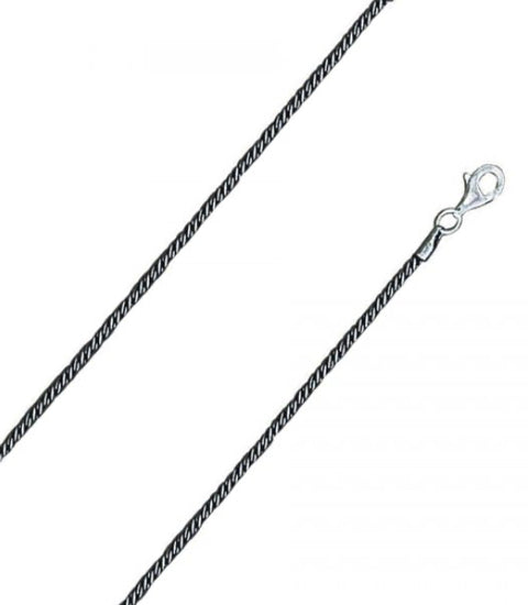 Acomo Oxidized Twisted Rope Chain - Multiple Lengths Available