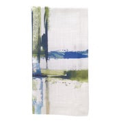 Bodrum Abstract Grid 21” Sea Green Napkin