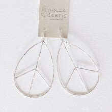 Leslie Curtis Lilah Silver Peace Sign Earrings