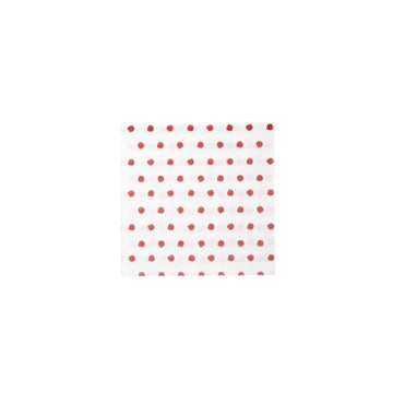 Vietri Papersoft Dot Cocktail Napkins - Red