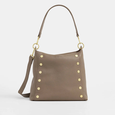 Hammitt Bryant Large Sculpted Taupe/Brushed Gold Shoulder Bag