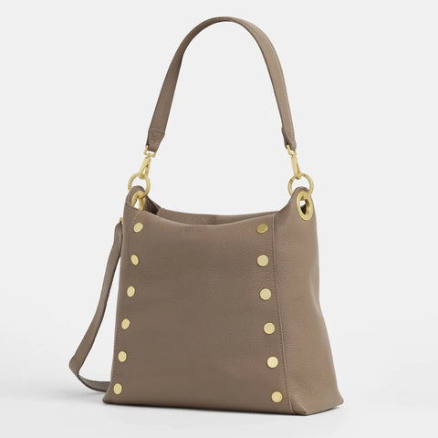 Hammitt Bryant Large Sculpted Taupe/Brushed Gold Shoulder Bag