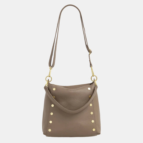 Hammitt Bryant Large Sculpted Taupe/Brushed Gold Shoulder Bag