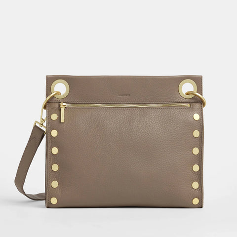 Hammitt Tony Large Sculpted Taupe/Brushed Gold Crossbody