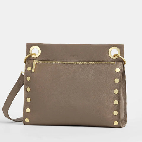 Hammitt Tony Large Sculpted Taupe/Brushed Gold Crossbody