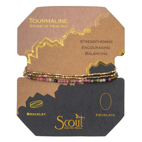 Scout Delicate Stone Tourmaline/Gold - Stone of Healing