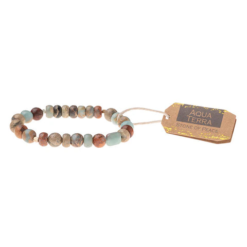 Scout Stone Stack Bracelet Aqua Terra - Stone of Peace