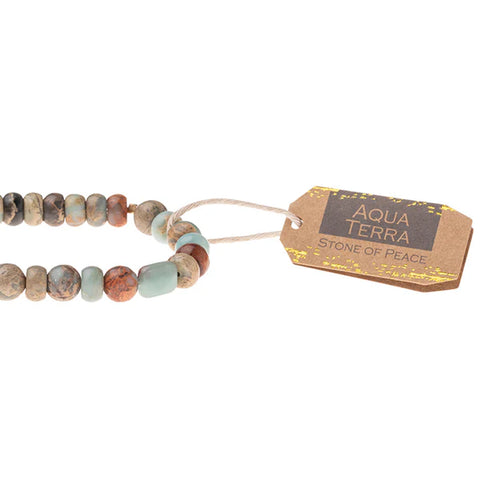 Scout Stone Stack Bracelet Aqua Terra - Stone of Peace