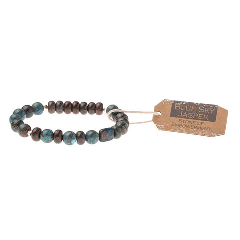 Scout Stone Stack Bracelet Blue Sky Jasper - Stone of Empowerment