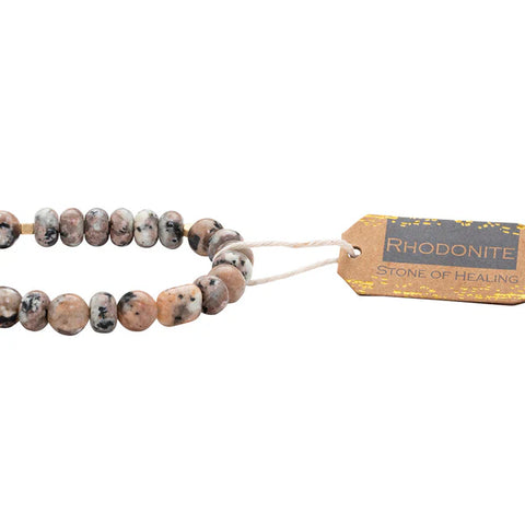 Scout Stone Stack Bracelet Rhodonite - Stone of Healing