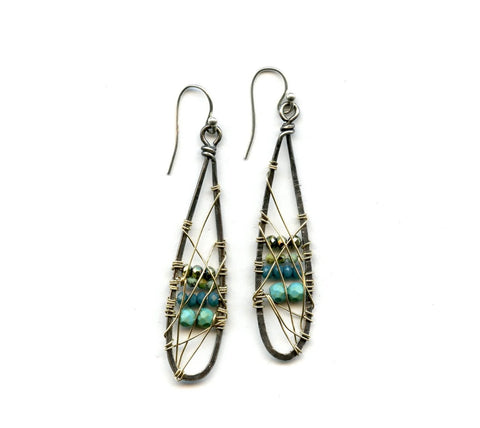 Art By Any Means Triple Threat Turquoise Earrings