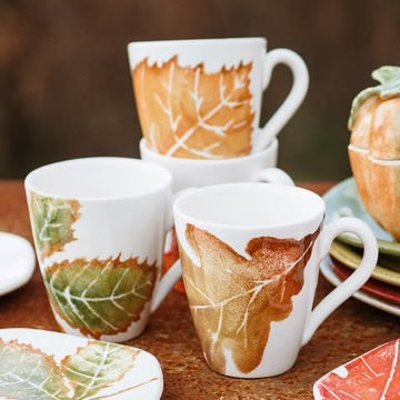 Vietri Autunno Assorted Mugs - Set of 4