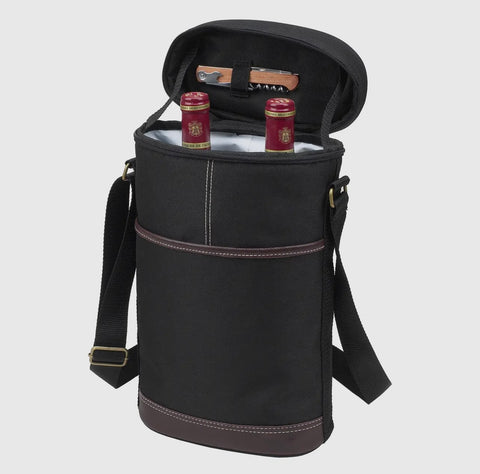 Picnic at Ascot Picnic Two Bottle Carrier Black