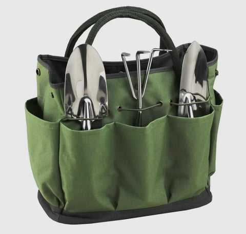 Picnic at Ascot Gardening Tote With Tools Forest Green