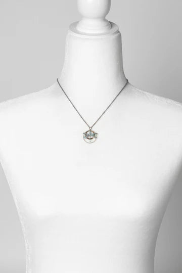 Anne Vaughan Wisdom Within 16-18" Small Patina Dragonfly With Hoops Simple Necklace