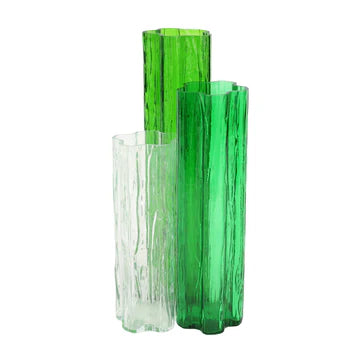 Vietri Flora Glass Green Vase