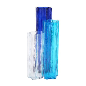 Vietri Flora Glass Blue Vase