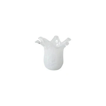 Vietri Onda Glass White Petite Vase