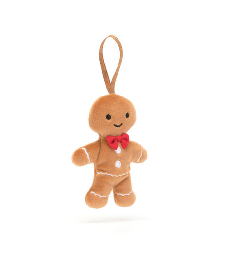 JELLYCAT FESTIVE FOLLY GINGERBREAD FRED ORNAMENT