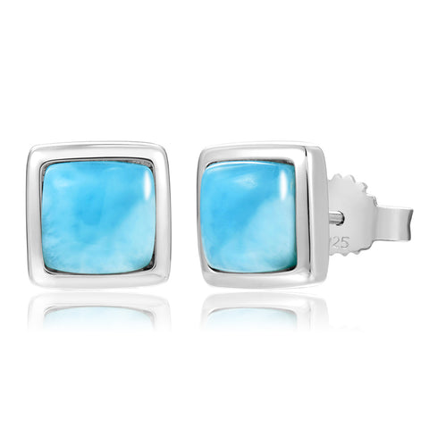 Alamea Square Larimar Post Earrings