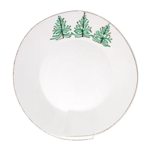 Vietri Lastra Holiday Large Shallow Serving Bowl