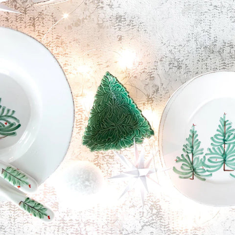 Vietri Lastra Holiday Figural Tree Dipping Bowl